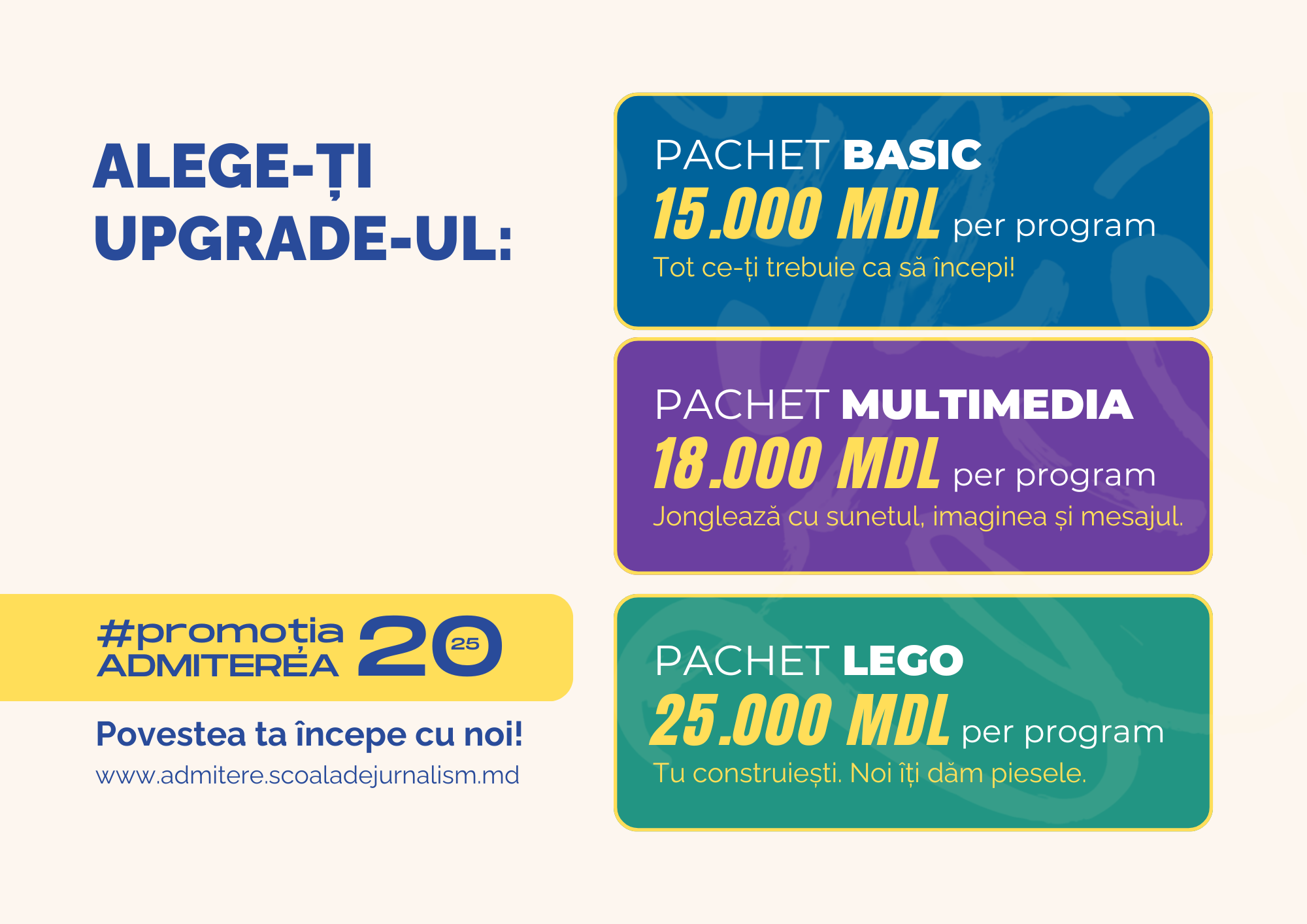 Admiterea 2025: Jurnalism „la pachet” în trei oferte cu influență și efect